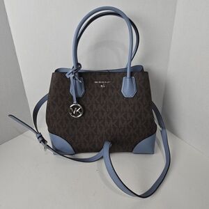 Classic Dual Style Purse Blue and Brown